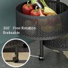 Cheap Vegetable And Basket Storage Shelf Metal Plastic round 4 Tier Or Fruit Rack Kitchen - Imagen 4