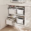 Yushijia NEW DESIGN space saving Double Sliding Drawer plate Storage rack Under Sink Cabinet Kitchen Organizer - Imagen 6