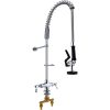 Deck Mount Single Hole Double Handle Kitchen Tap Pull Out Spray Commercial Pre Rinse Kitchen Sink Faucet - Imagen 6