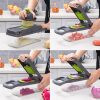 2023 Top Seller Kitchen 12 in 1 Fruit Veget Tools Manual Mandoline Slicer Onion Cutter Peeler Veggie Chopper Vegetable Slicer - Imagen 4